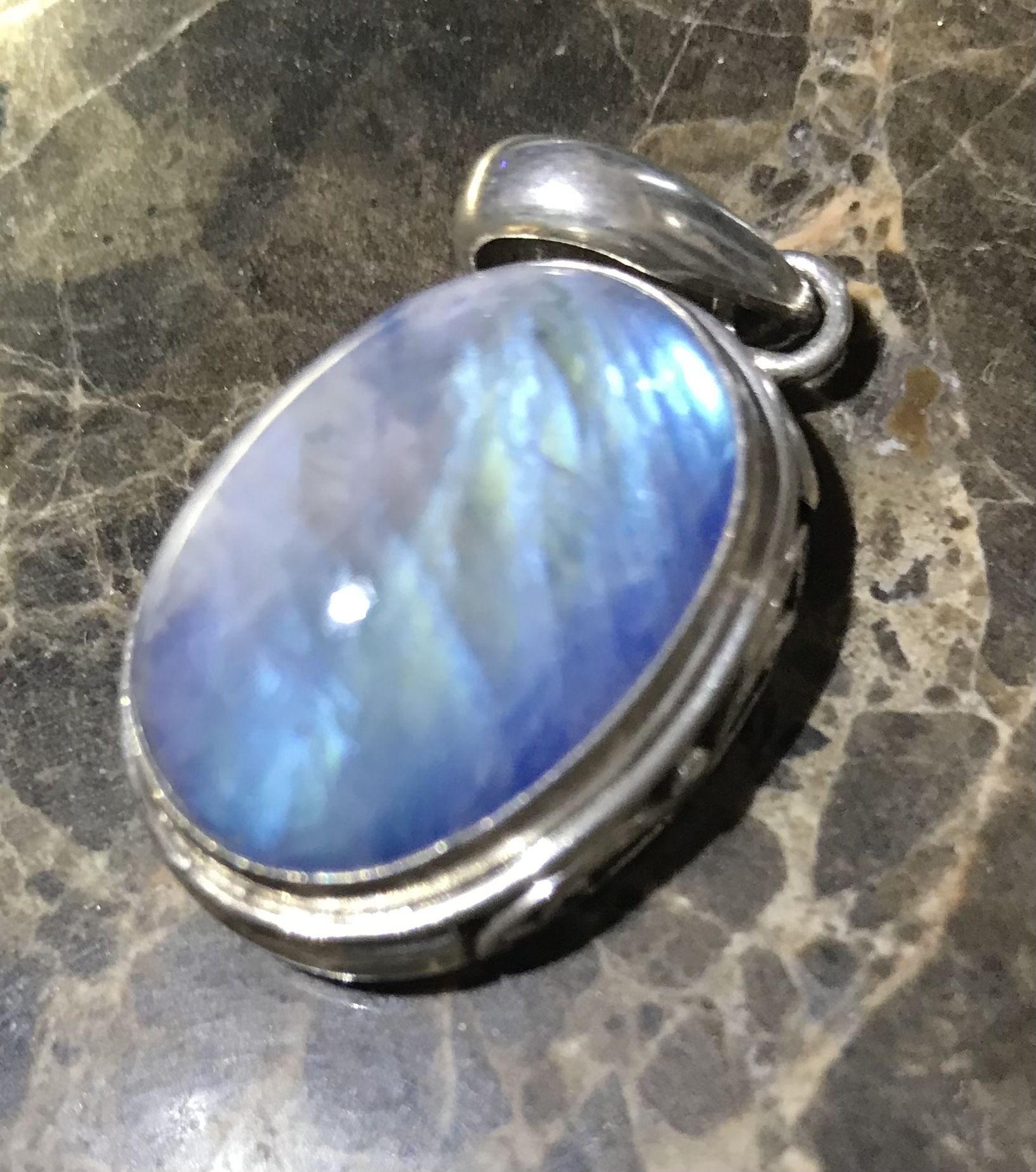 Rainbow Moonstone Silver Pendants 