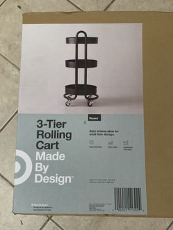 New 3-Tier Black Utility Rolling Cart Made By Design