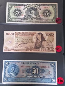 Mexico Banknotes.