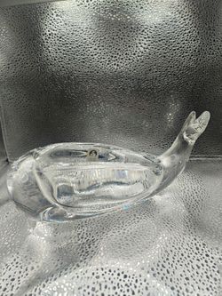 Sasaki Crystal Whale Figurine
