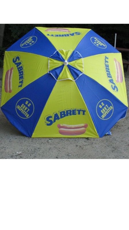 New SABRETT HOT DOG VENDING UMBRELLA 6 FOOT UMBRELLA