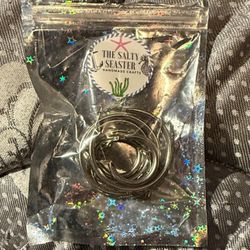 The Salty Seaster Silver Hooped Earrings