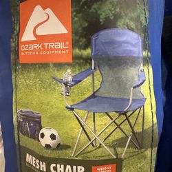 Ozark Trail Basic Mesh Chair, Blue NEW