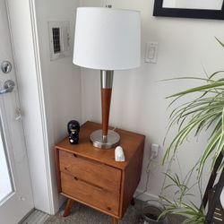 Side table And Lamp - Solid Wood 