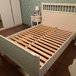 IKEA HEMNES KING BED FRAME WITH MATTRESS