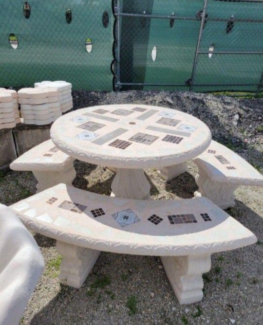 Concrete Modern Straight Benches / Cement Backyard Garden Patio Bench / Outdoor Patio Furniture