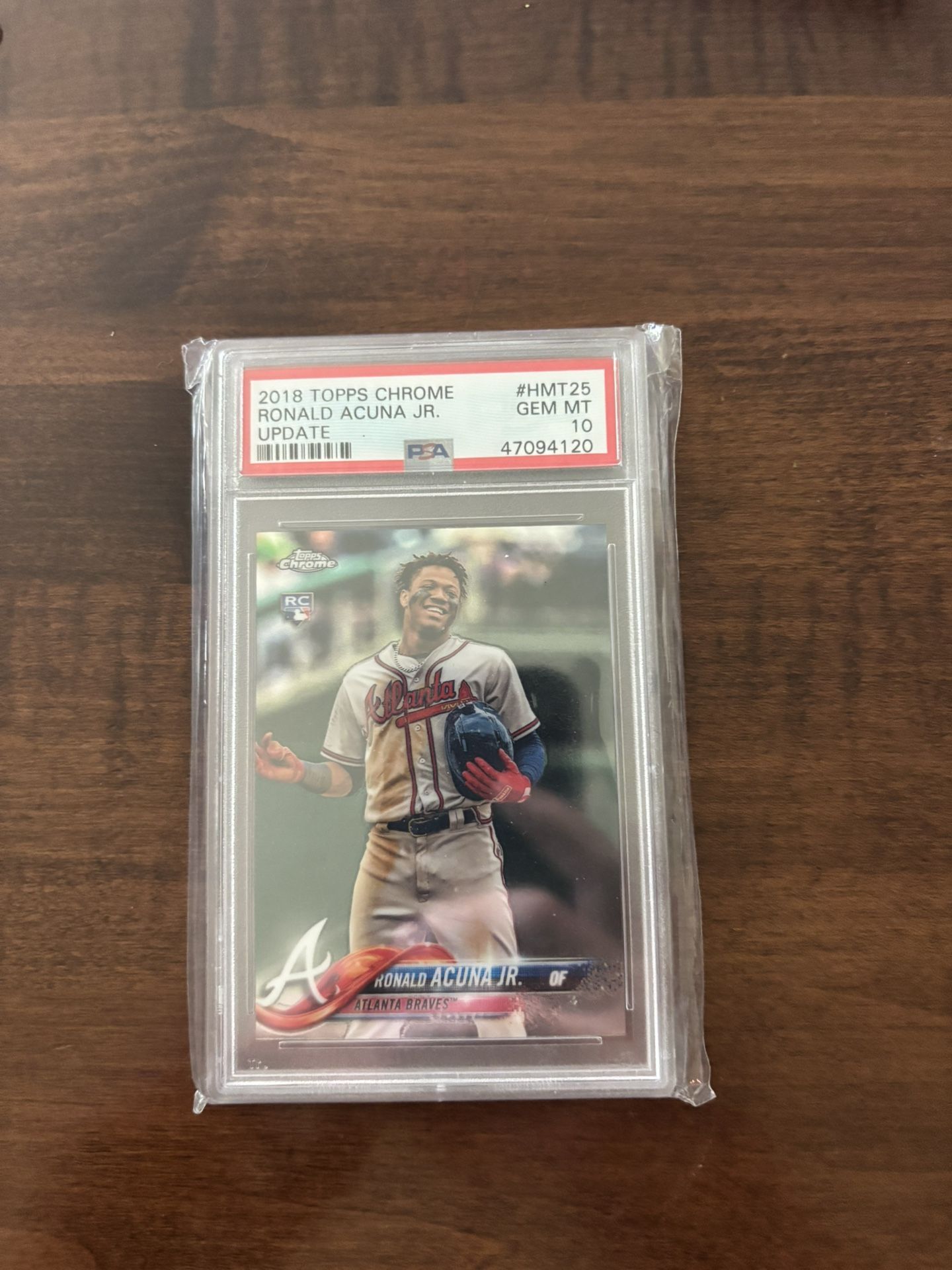 Ronald Acuna Jr. 2018 Topps Chrome Update #HMT25 PSA 10 Gem MT Rookie RC Braves