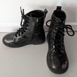 Black Glitter Boots Kid's Size 11