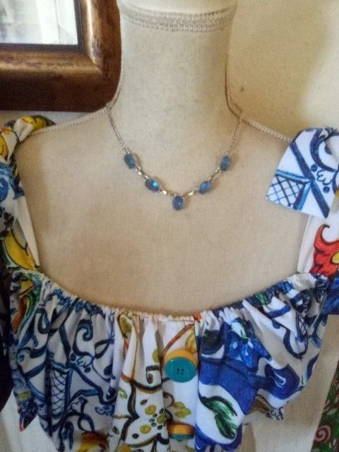 Tanzanite 925 Sterling Silver Necklace 20 Inch S