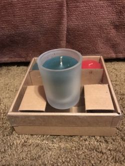 Votive candle holder and candles