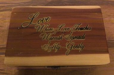 Solid Wood Box (5.5"x 3.5"x 2") Nicely Vanished with Hinged Lid for Storing Jewelry, Tarot Cards, Oils, Art & Sewing Supplies, Etc.