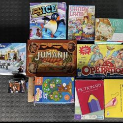 Board Games & Puzzles Lot – Jumanji, Operation, Pictionary, LEGO Frozen & More