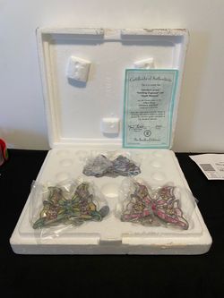 Bradford Editions Silken Wings Heirloom Porcelain Butterfly Ornaments