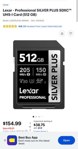 Lexar Silver Plus 512 GB SD Card