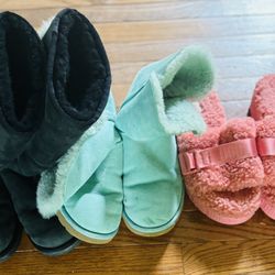 3 Pack: Women's Size 8 Assorted UGG Fleece Lined Boots & Sandals