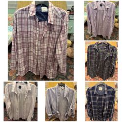 Women’s XXL Long Sleeve Button Down Shirts. Cute with a t-shirt underneath $5 Each.