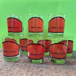 SET OF 10 COLLECTIBLE LOW BALL GLASSES