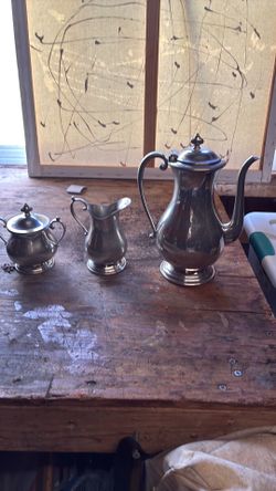 Antique silver tea and coffe containers