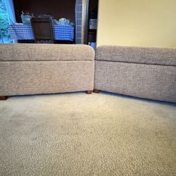 2 Light brown Ottoman storage