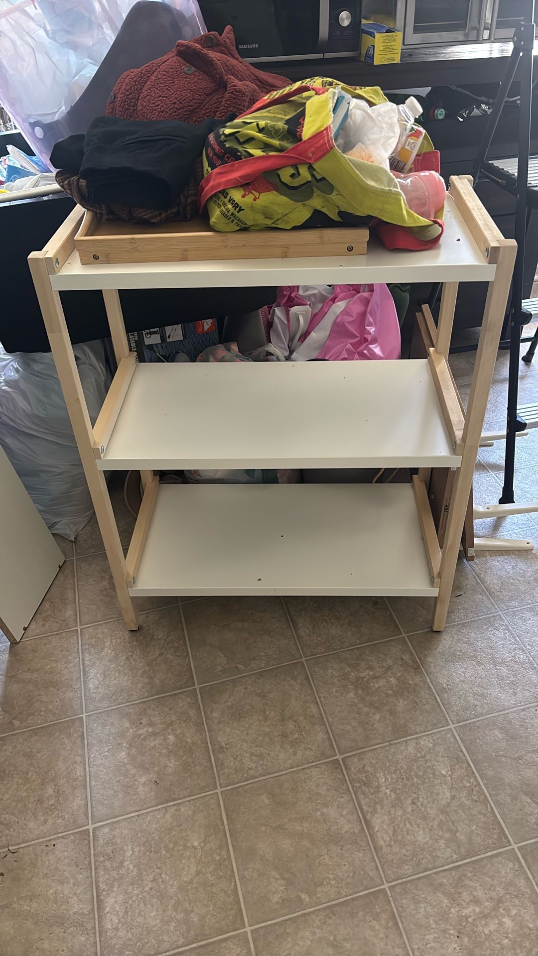 Clean White Shelves Kitchen Storage