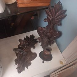 VINTAGE IRON SCONCES PAIR