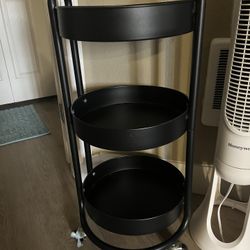 Amazing Moving Deal Like New IKEA Black Metal Rolling Cart Organizer Table With Lockable Wheels 🛞 