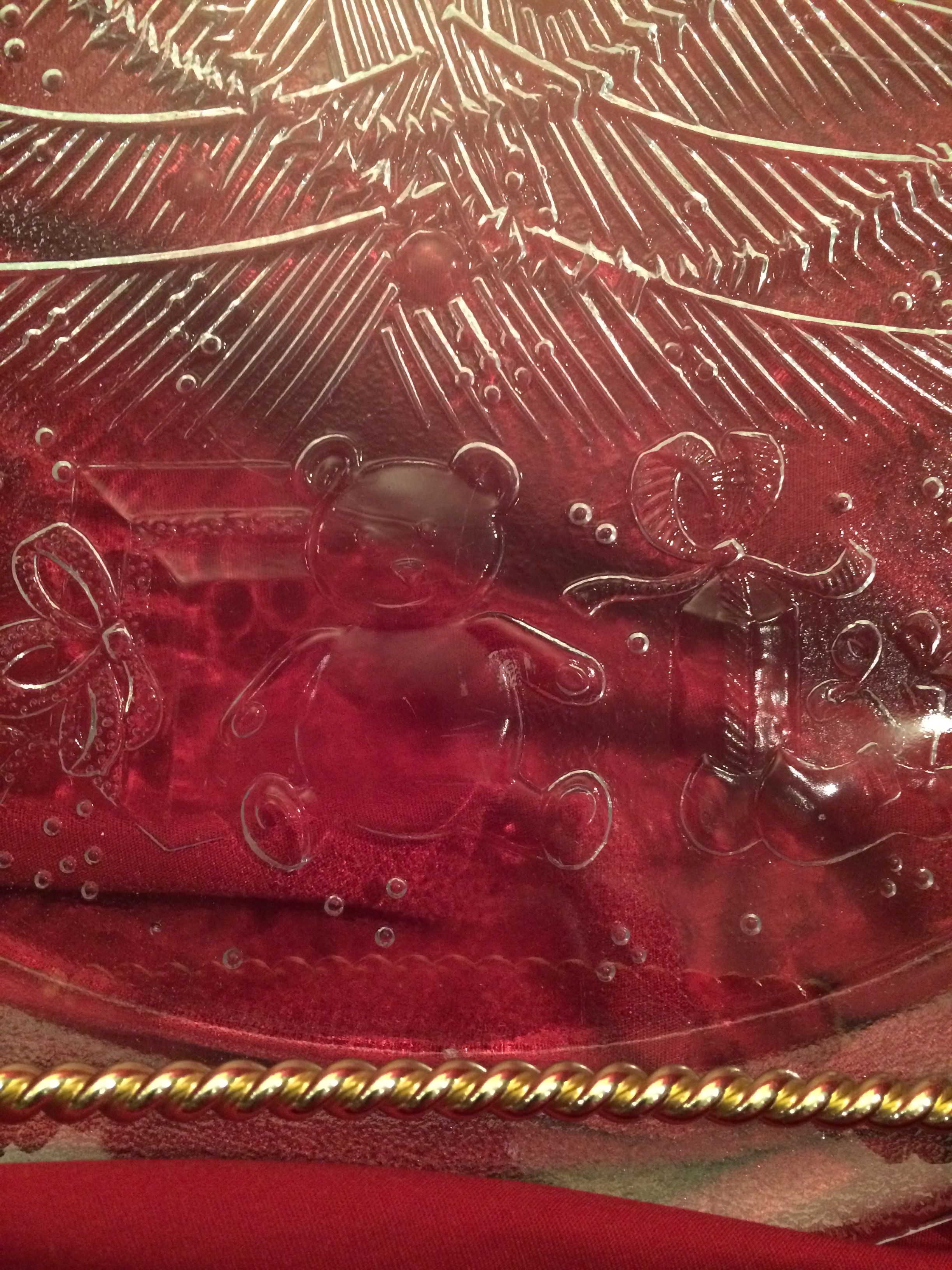 13" Mikasa Crystal Christmas Tree Platter