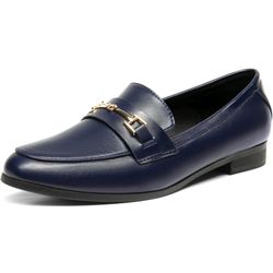 DREAM PAIRS Women's Loafers Leather Penny Loafers Fashion Comfortable Flats Dressy Shoes