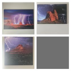 Large Lightning Storm Canvas Prints