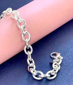 Sterling Silver Rolo Link 925 Bracelet