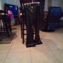 Leather Pants With Gold Buttons