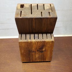 Wesley Forge 16 Slot Wood Knife Block