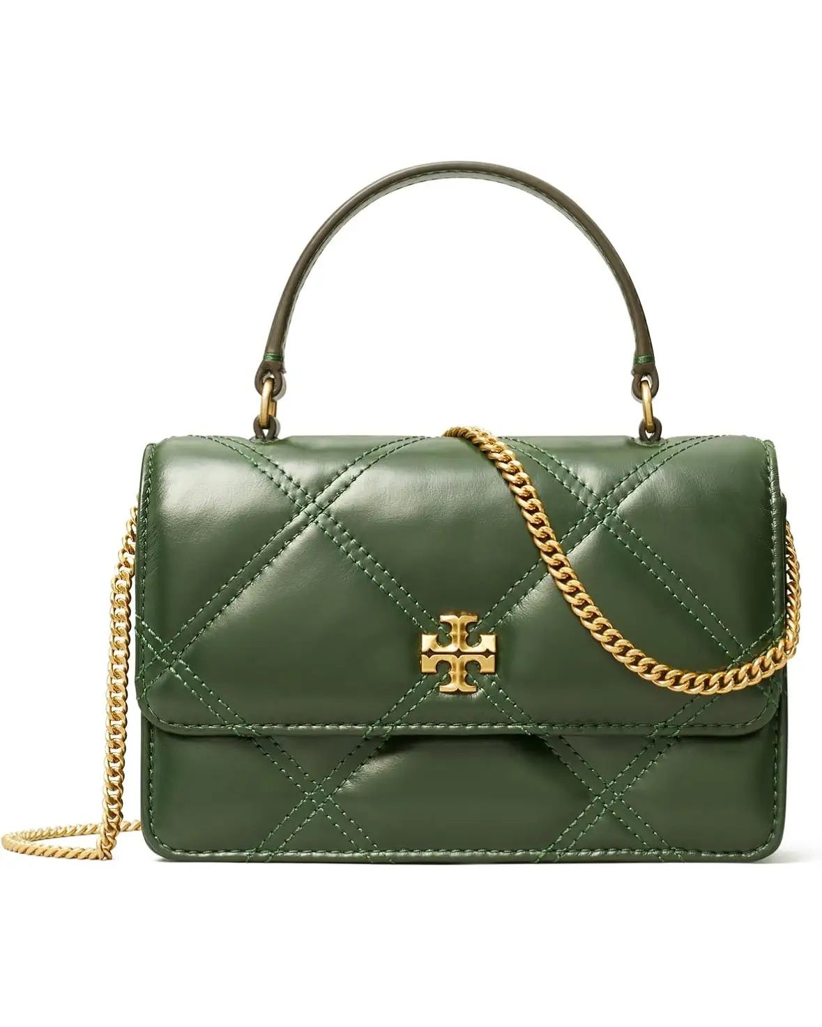 Tory Burch Kira Diamond Quilt Mini Top Handle Chain Wallet