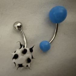 NWOT 14g Tongue Rings Curved Barbell 