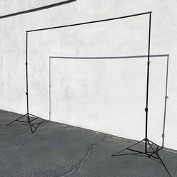 $40 (New in box) Heavy duty backdrop stand 8.5x10 ft adjustable photography background w/ clips and carry bag