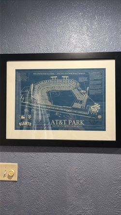 MLB Original Stadium Blueprint $125