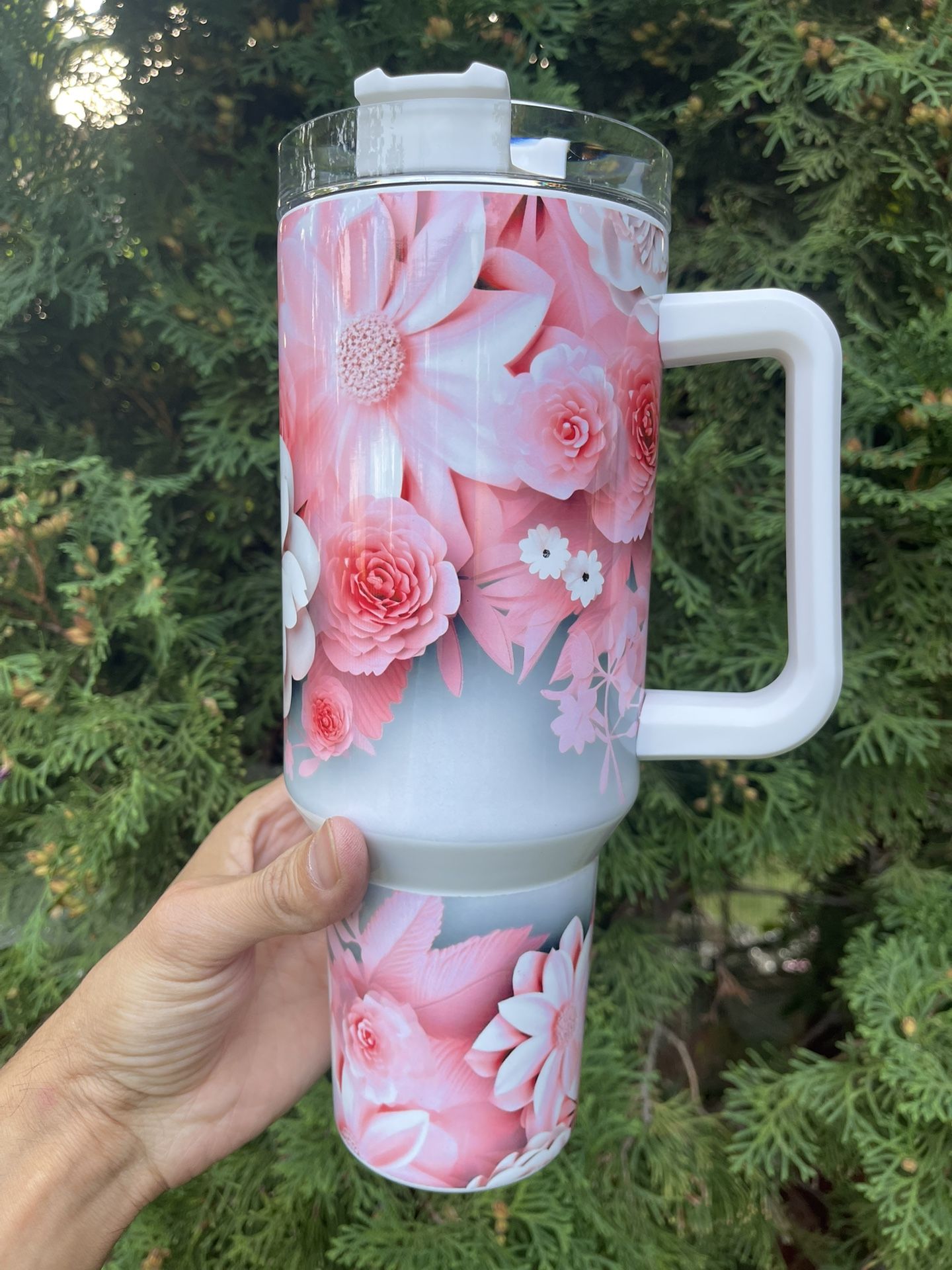 40oz Tumbler ,floral Cup