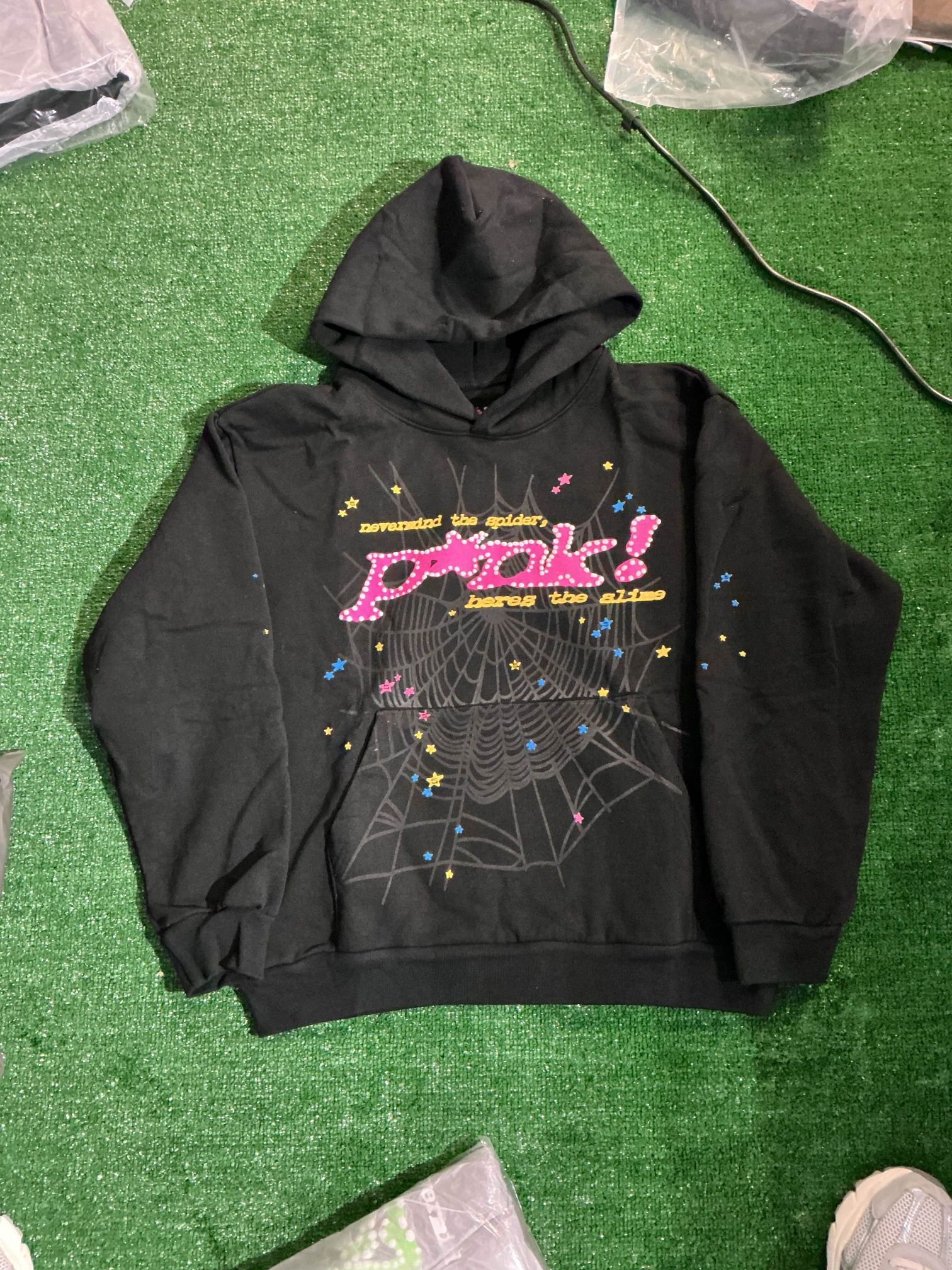 Black Small Sp5der Hoodie