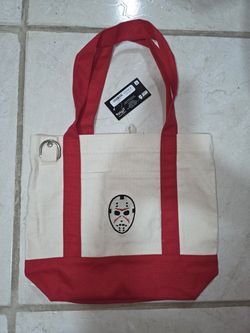 Jason Red/Beige Tote Bag Viral