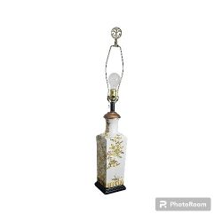 Vintage Ceramic Floral Lamp 