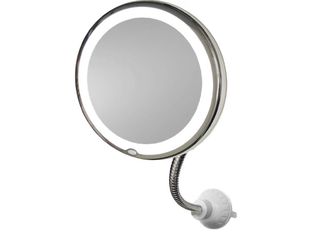 10x Magnification 7" Make Up Round Vanity Flexible Mirror for Home, Bathroom use with Super Strong Suction Cups As Seen On TV