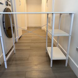 White Desk with Shelves – Great Condition