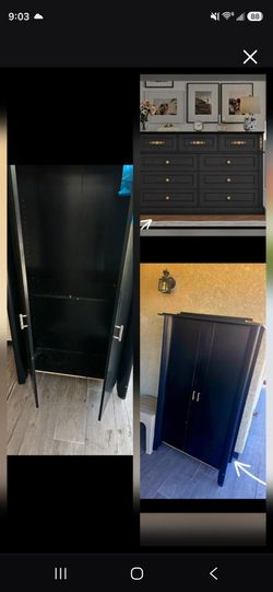 Wooden shelf and dresser