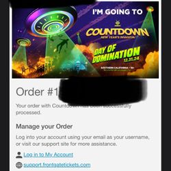 VIP countdown Ticket