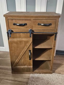 Barn door rustic cabinet