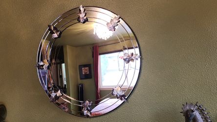 Round Mother Of Pearl Mirror