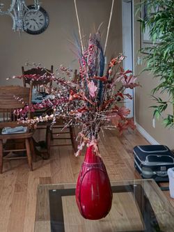 Vase With Dried Flowers