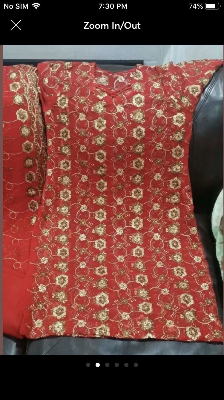 Pakistani Indian desi shalwar kameez red party wedding casual dress outfit women’s clothes