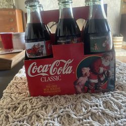 Vintage Christmas Collector Coca Cola Bottles