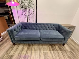 Blue Velvet / Velour Sofa